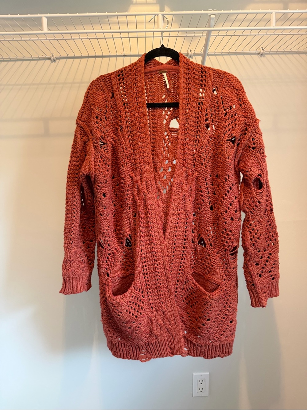 Free People torn to shreds oversized cardigan size Small